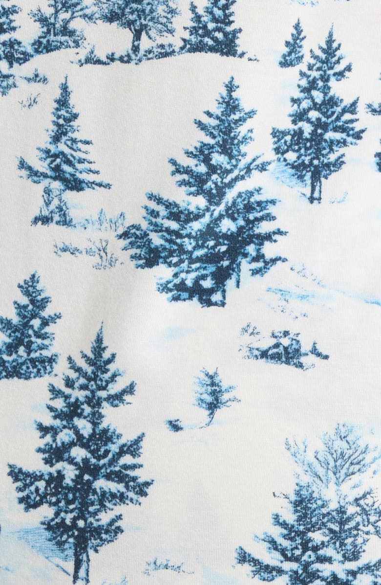Nordstrom Moonlight Eco Knit Pajamas, Alternate, color, Ivory- Blue Spruce Toile