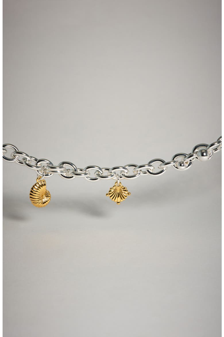 Coral Curb Necklace In Two Tone, Alternate, color, Two Tone