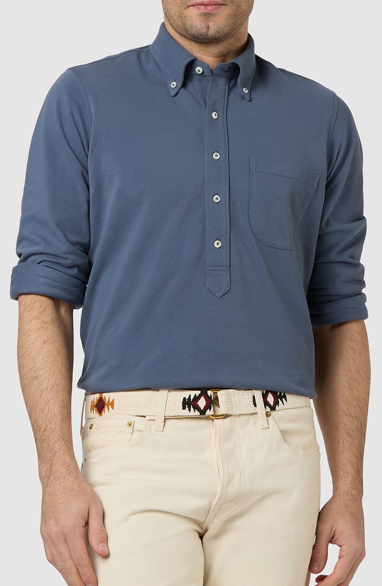 Sid Mashburn Long Sleeve Button-Down Polo, Alternate, color, 