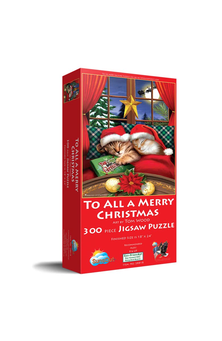 Sunsout To All a Merry Christmas 300 piece Jigsaw Puzzle for Adults, Main, color, Multicolor