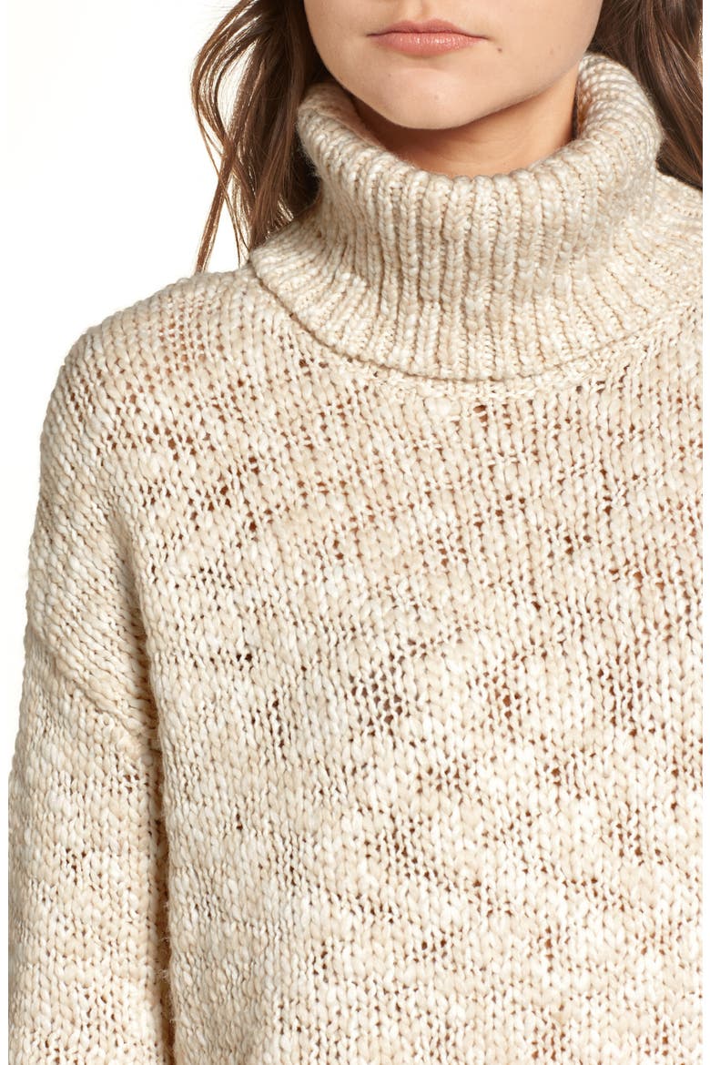 Turtleneck Sweater, Alternate, color, BEIGE BEACH COMBO