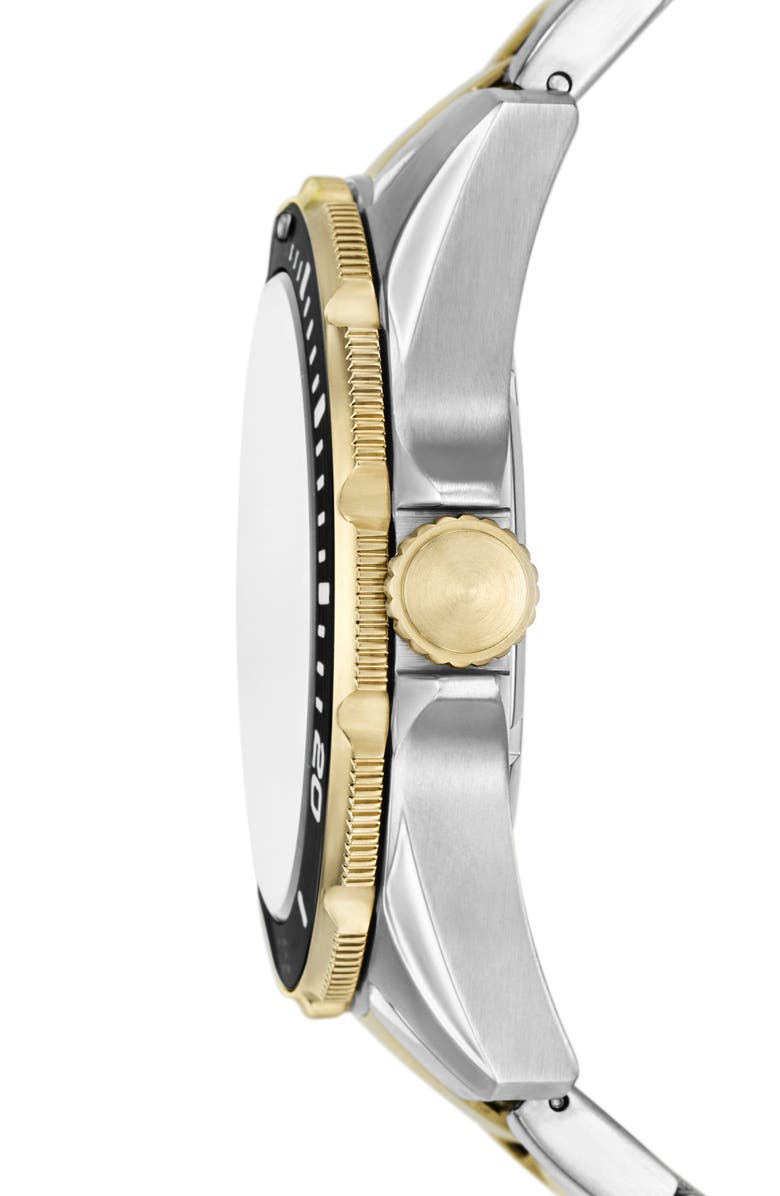 Fossil Dalton Three-Hand Two-Tone Bracelet Watch, 42mm, Alternate, color, Two Tone