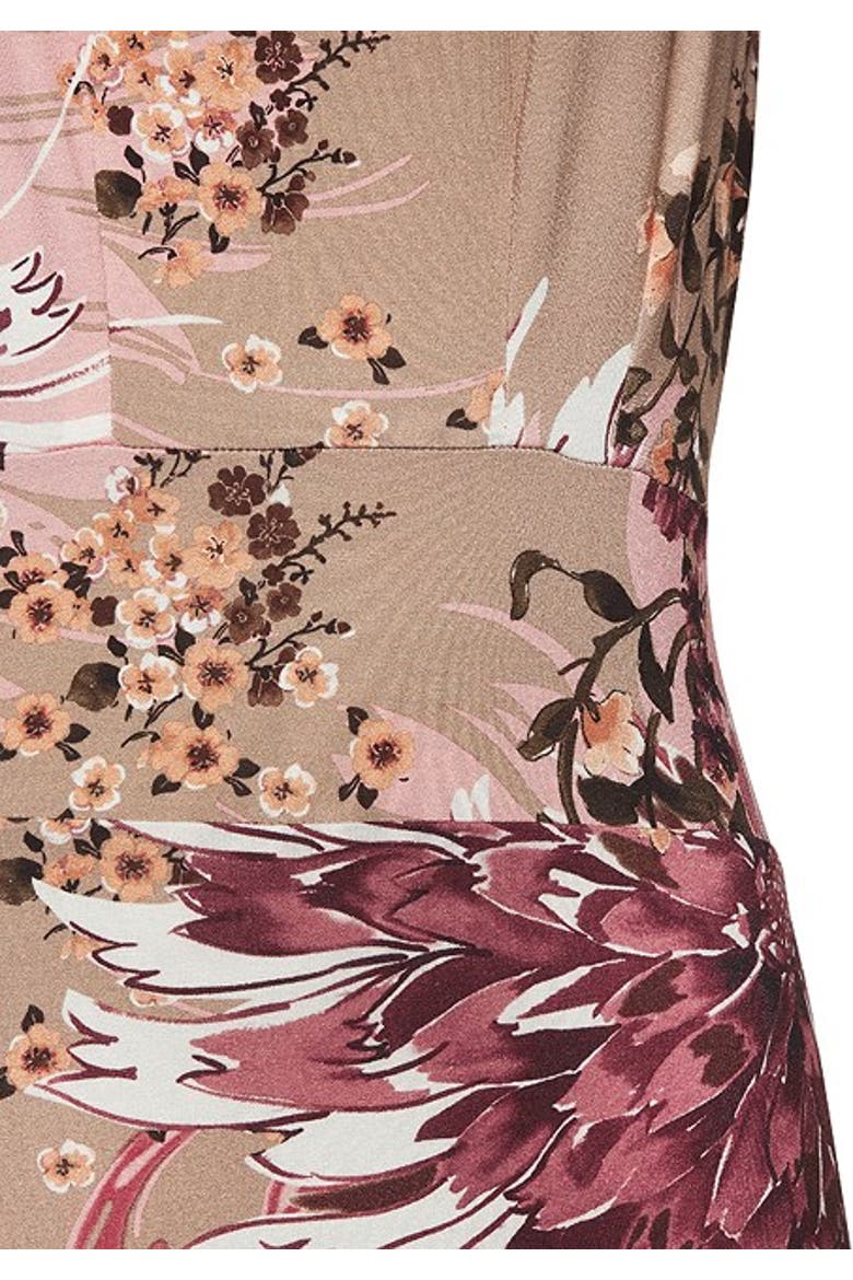 Women's Slim Fit Print Dress, Alternate, color, Taupe Berry