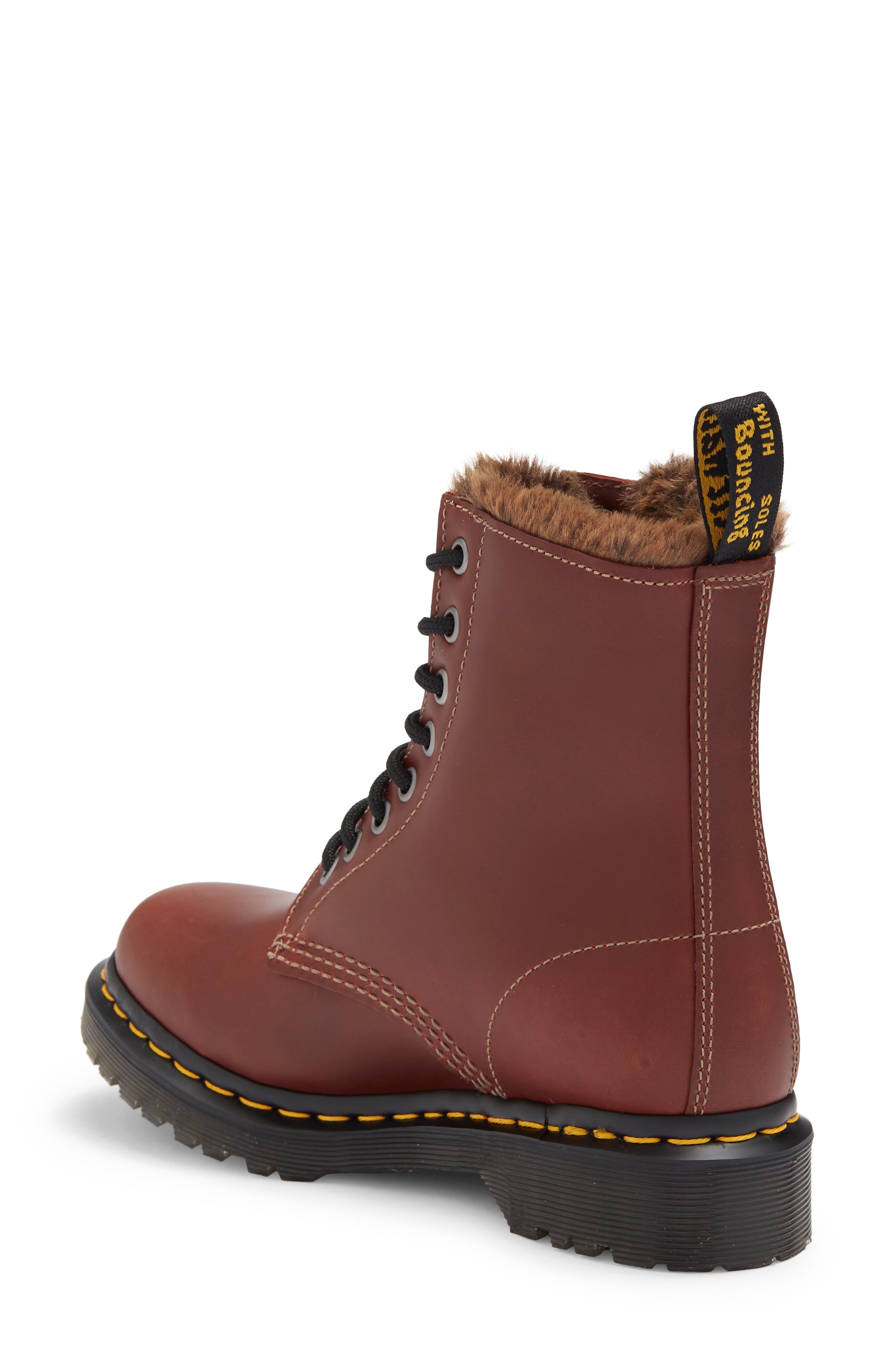 Dr. Martens 1460 Serena Aburzzo Lug Sole Leather Boot, Alternate, color, 