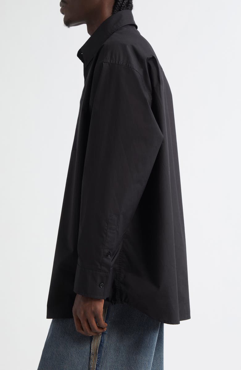 MM6 Maison Margiela Numeric Motif Button-Up Shirt, Alternate, color, Black