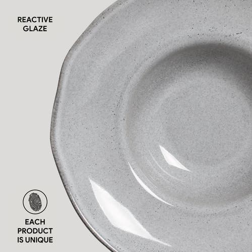 Porto Brasil Deep Rim Plate Set Of 4 In Gray