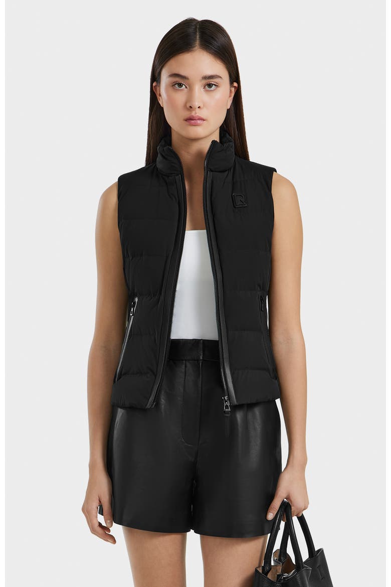 Gabriella Women's Light Down Quilted Vest, Main, color, Black