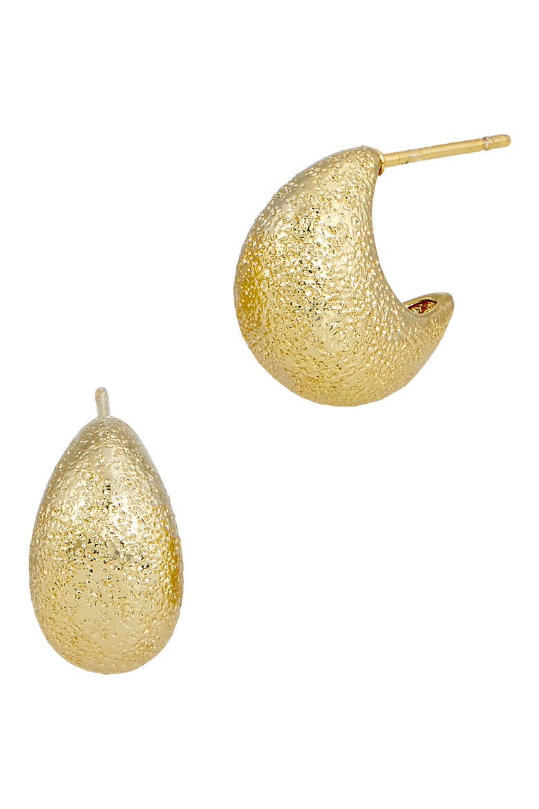 Satin Finish Bubble Teardrop Earrings, Main, color, YELLOW