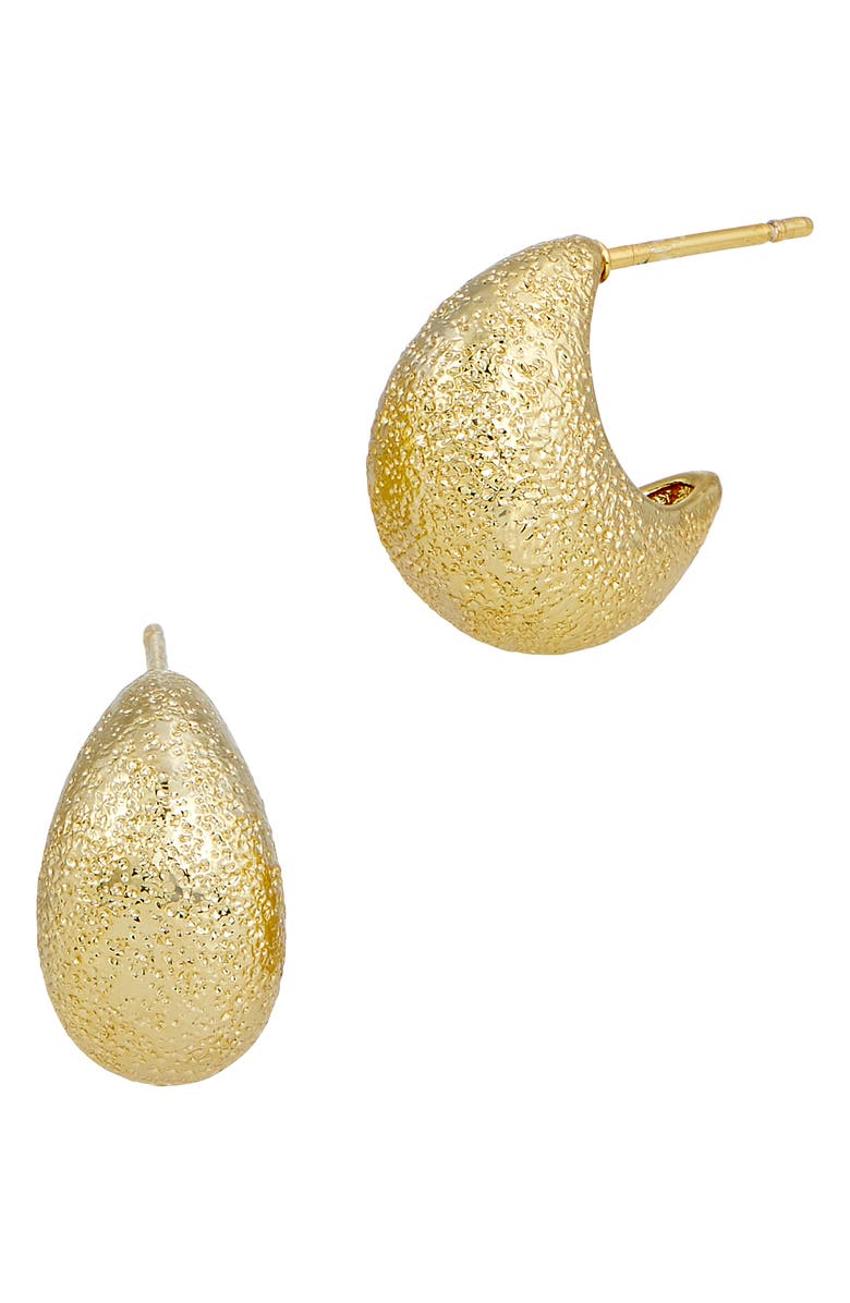 SAVVY CIE JEWELS Satin Finish Bubble Teardrop Earrings, Main, color, Yellow