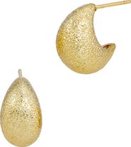 SAVVY CIE JEWELS Satin Finish Bubble Teardrop Earrings