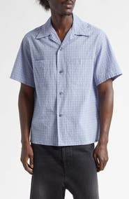 Maison Margiela Check Linen & Cotton Camp Shirt