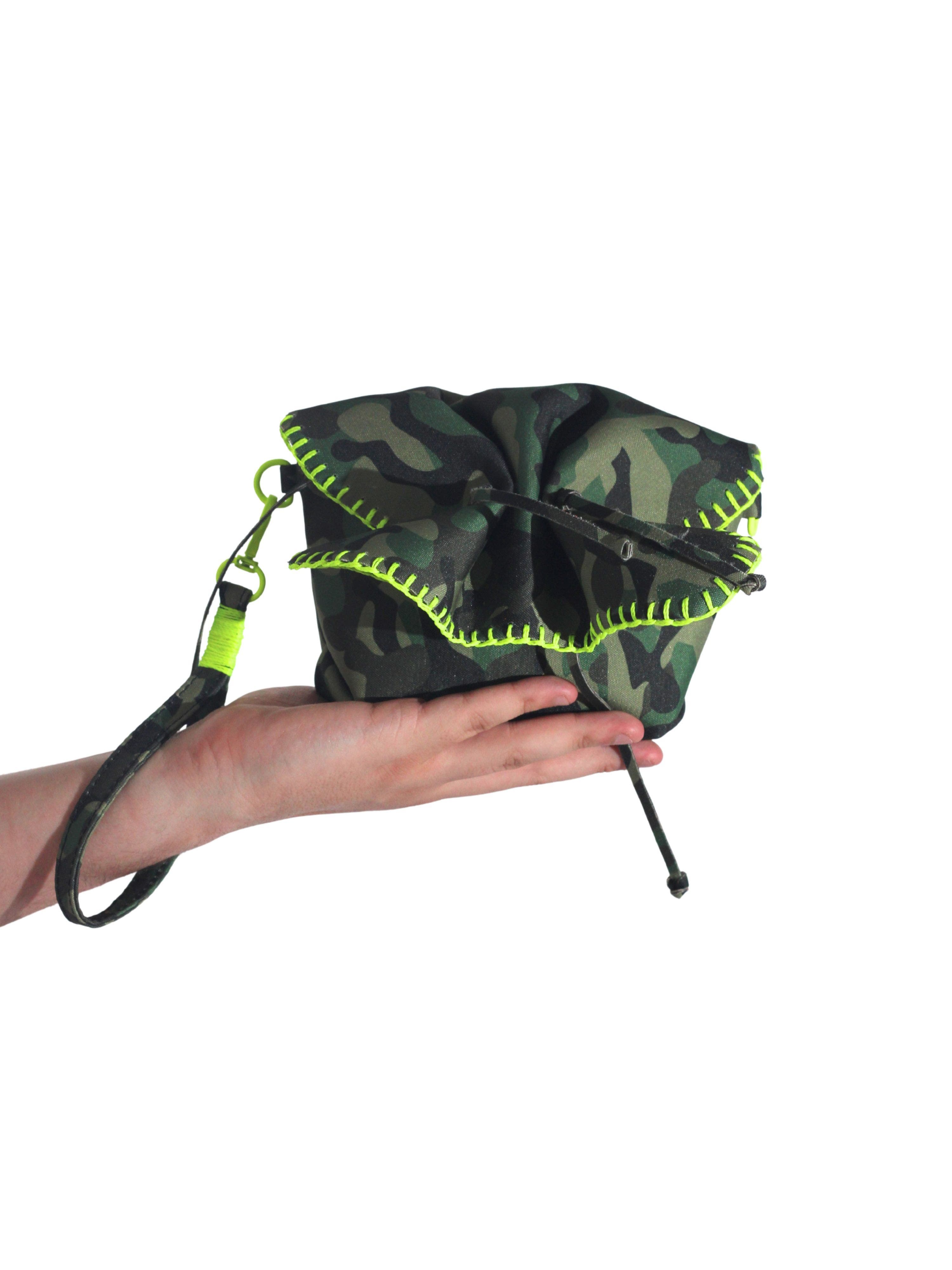 Carlos Falchi Mini Butterfly Suede Leather Bag, Alternate, color, Camouflage