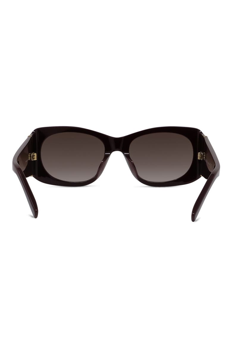 53mm Geometric Sunglasses, Alternate, color, SHINY BORDEAUX / GRADIENT