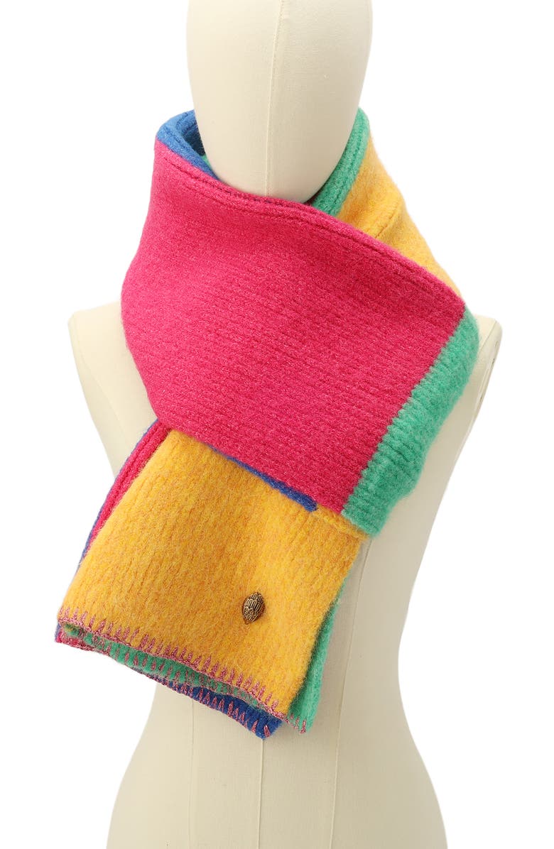 Kurt Geiger London Colorblock Scarf, Alternate, color, Classic Rainbow