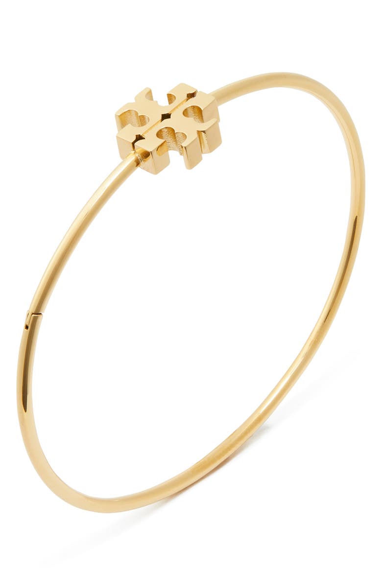 Tory Burch Icon Hinged Cuff, Alternate, color, Tory Gold