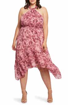 Estelle Sophia Floral Halter Neck Dress
