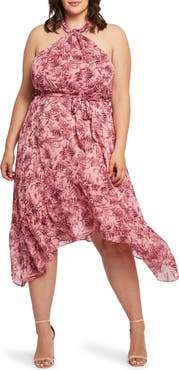 Estelle Sophia Floral Halter Neck Dress