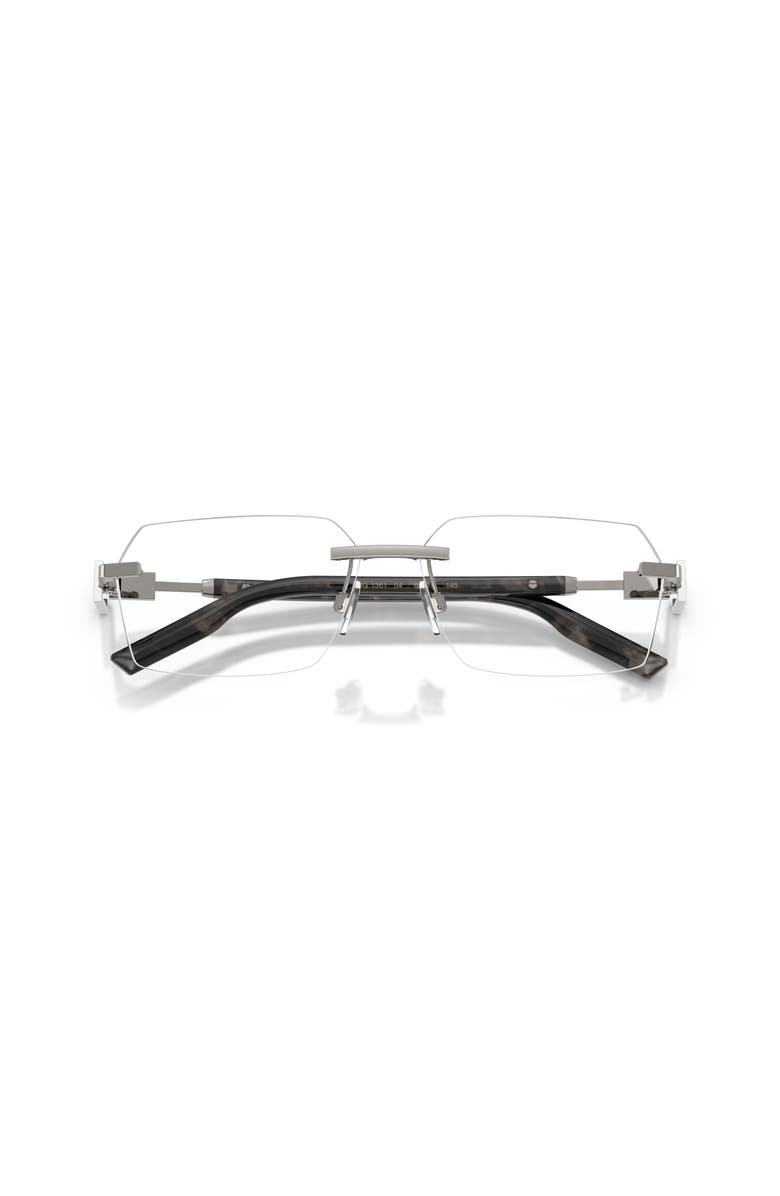 Dolce&Gabbana 60mm Rectangle optical glasses, Alternate, color, Silver