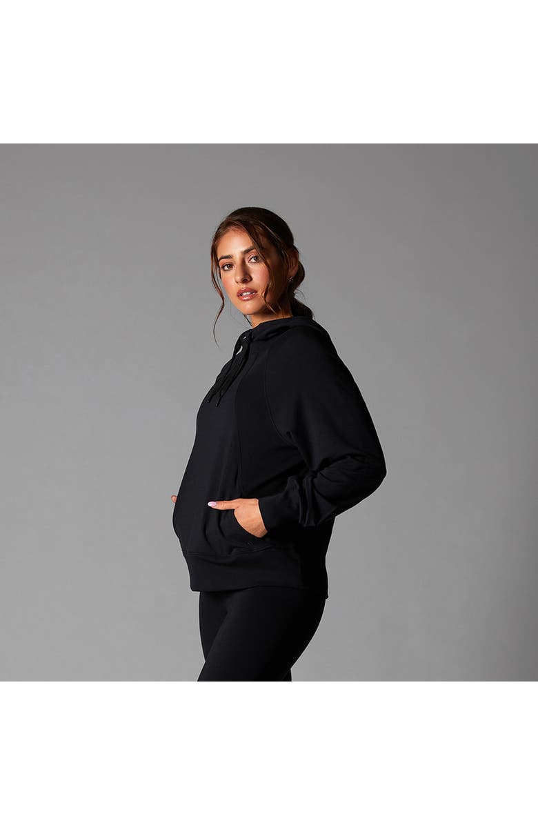 Tavi Cozy Paneled Hoodie, Alternate, color, Ebony