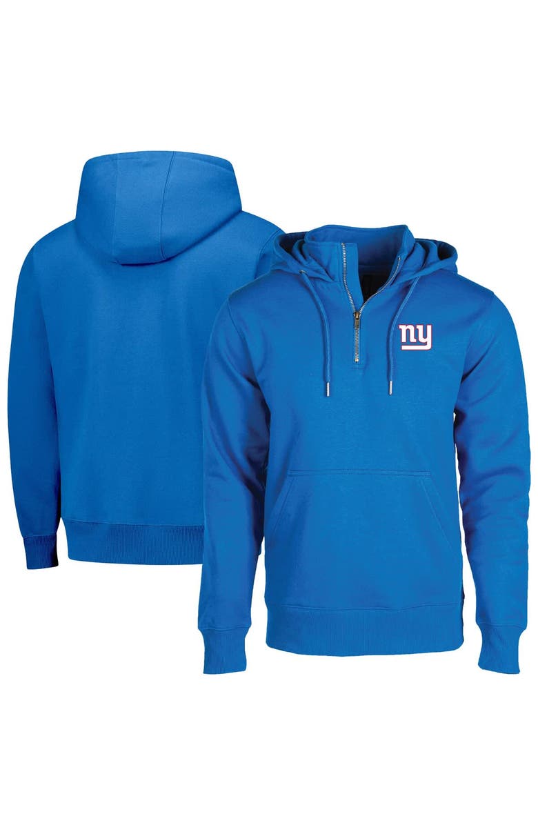 DUNBROOKE Unisex Dunbrooke  Royal New York Giants Defender Quarter-Zip Hoodie, Alternate, color, Royal