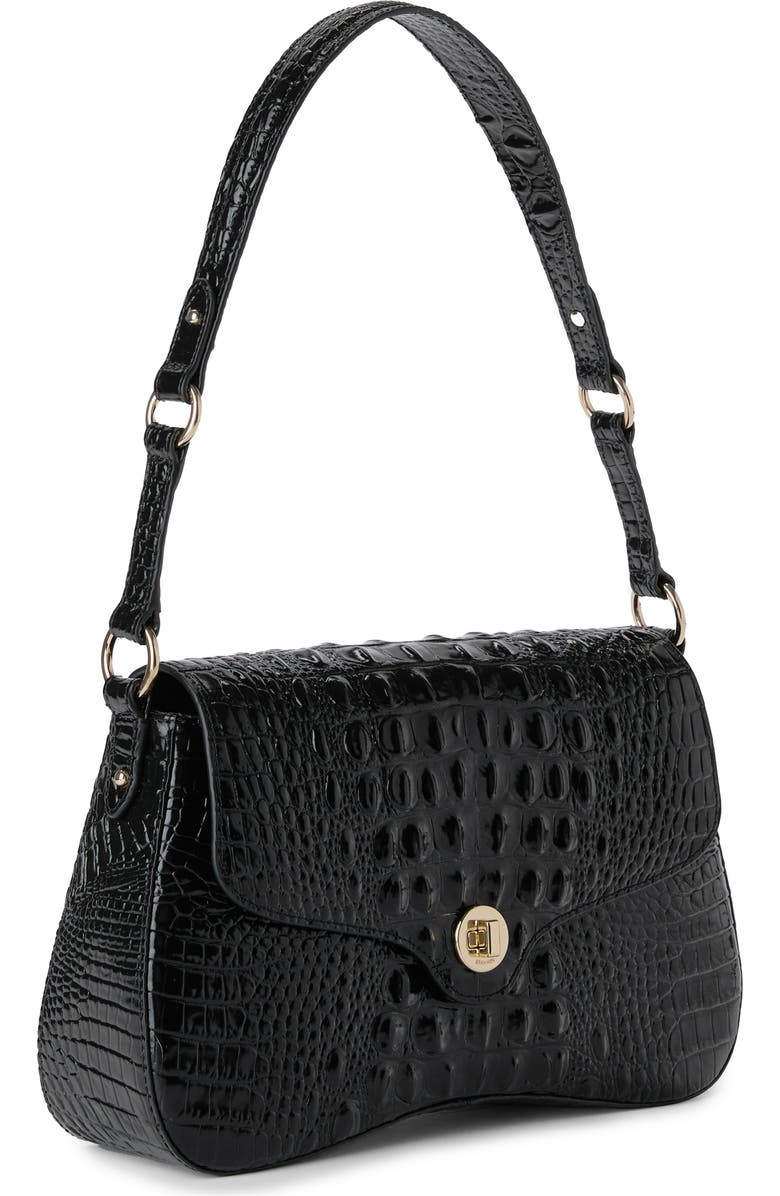 Brahmin Nerida Croc Embossed Leather Shoulder Bag, Alternate, color,