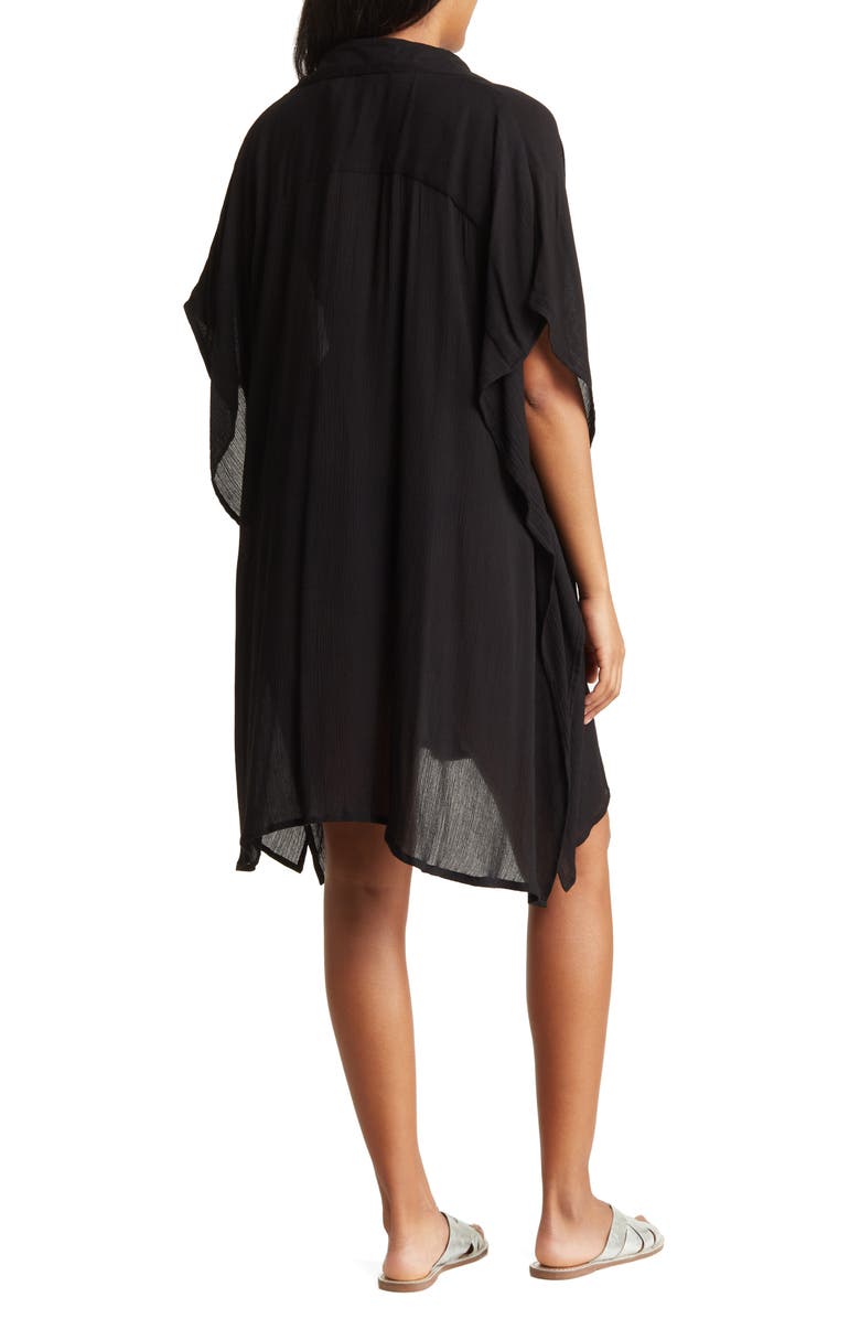 BOHO ME Sharkbite Button-Up Coverup, Alternate, color,