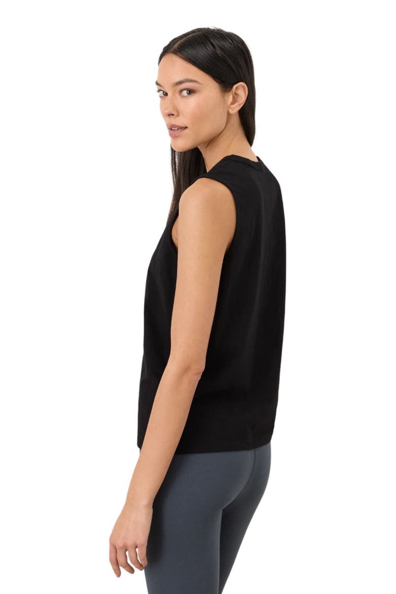 Organic Cotton Soft-Slub Essential Tank, Alternate, color, Black