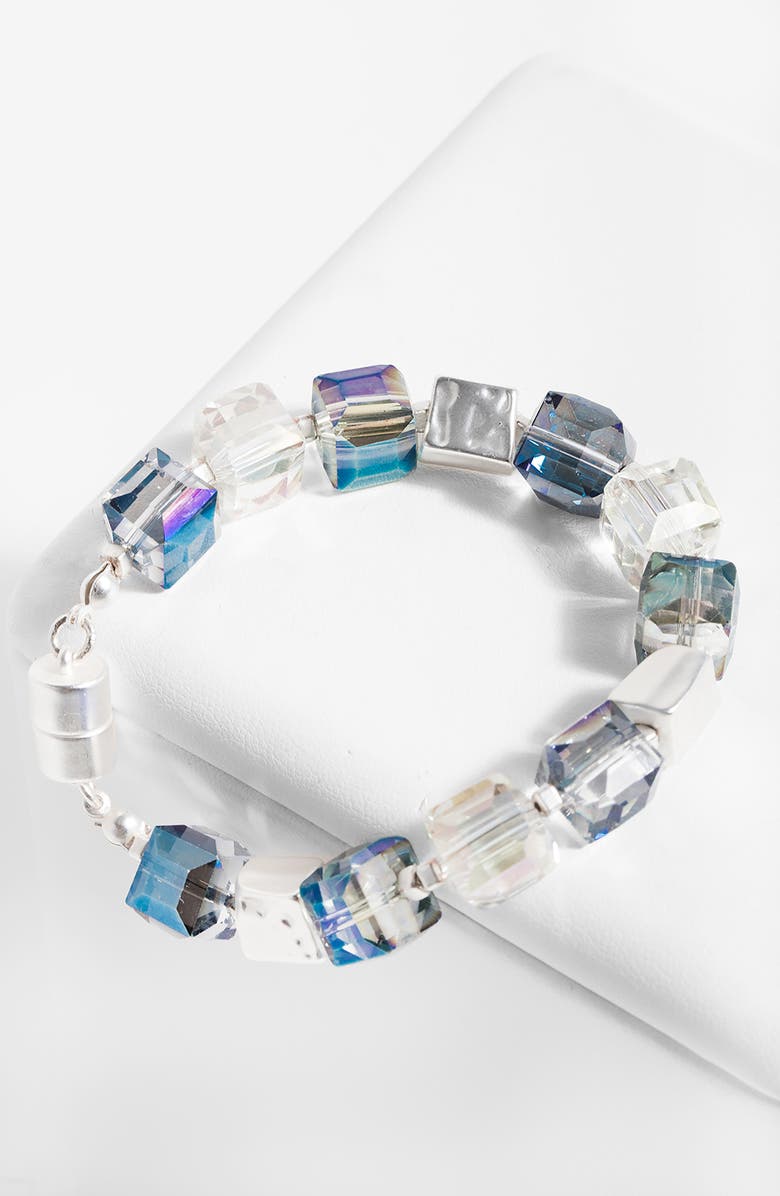 SAACHI Cube Beaded Bracelet, Alternate, color, Blue