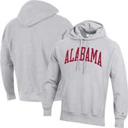 Champion Men's Champion Heathered Gray Alabama Crimson Tide Big & Tall Reverse Weave Fleece Pullover Hoodie Sweatshirt