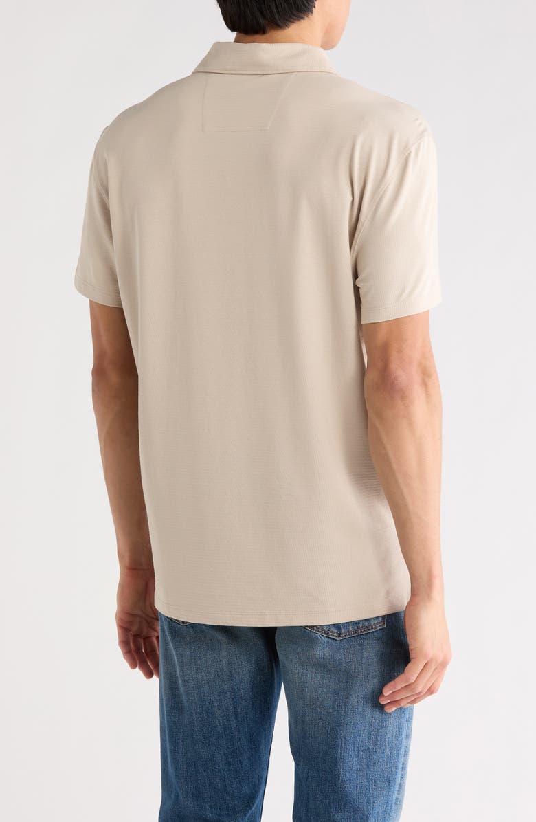 John Varvatos Fillipo Feeder Stripe Polo, Alternate, color, Almond
