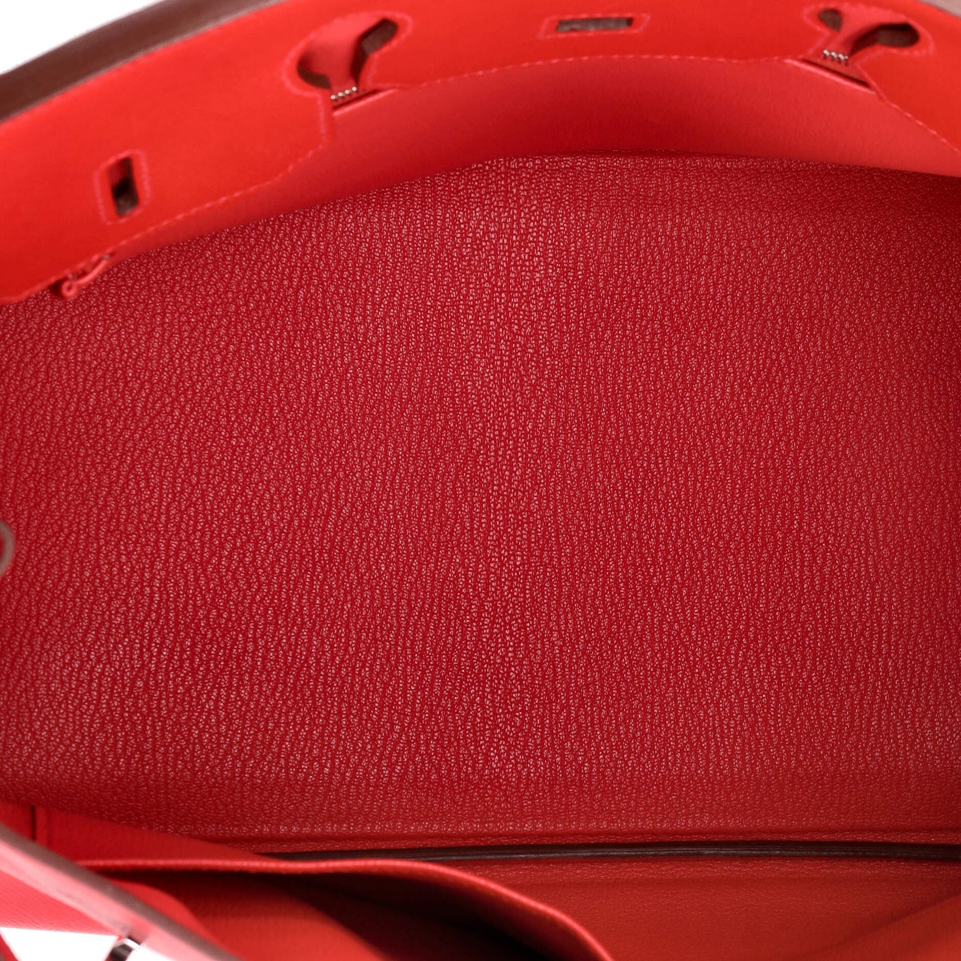 Pre-Owned Hermes Birkin Handbag Red Epsom with Palladium Hardware 35, Alternate, color, 
