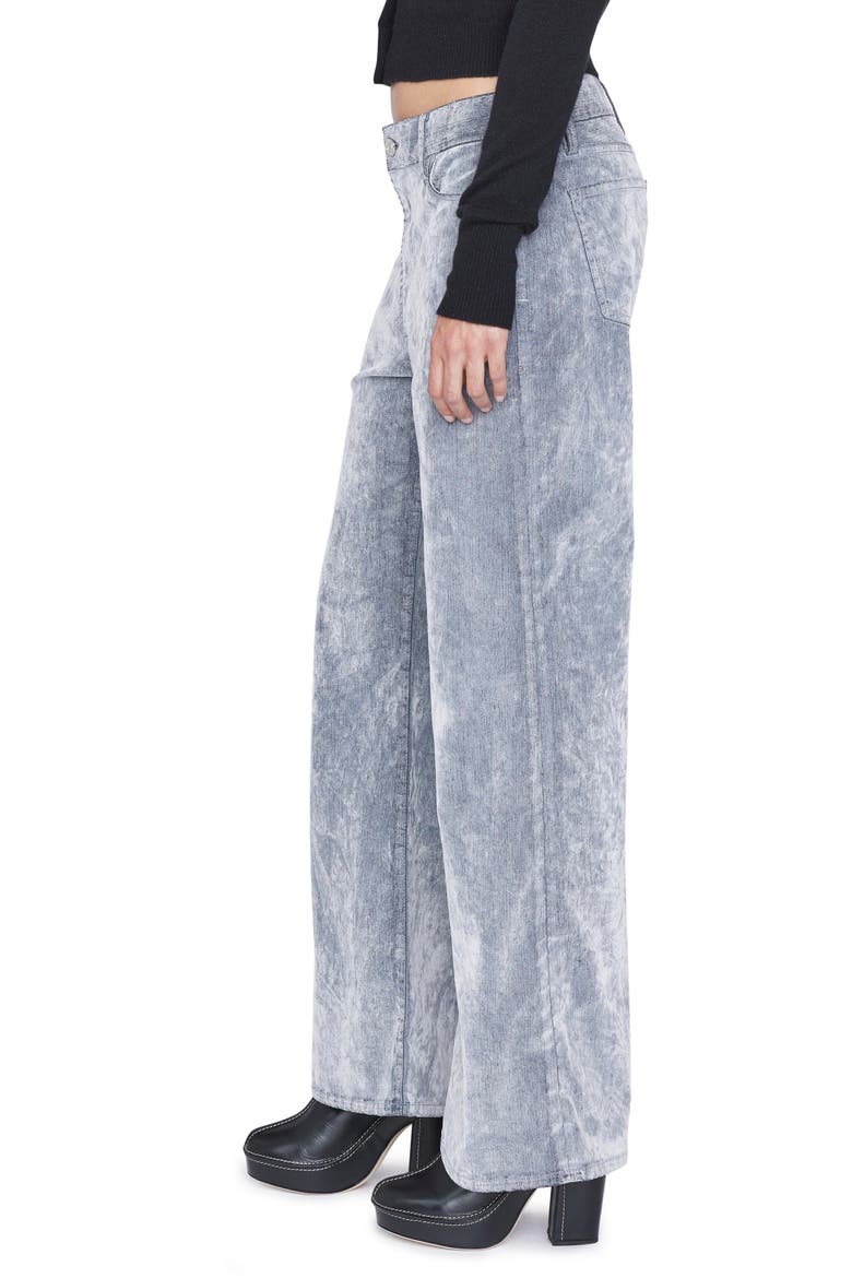 Le Baggy Palazzo Wide Leg Jeans, Alternate, color, GRAY FLOCK