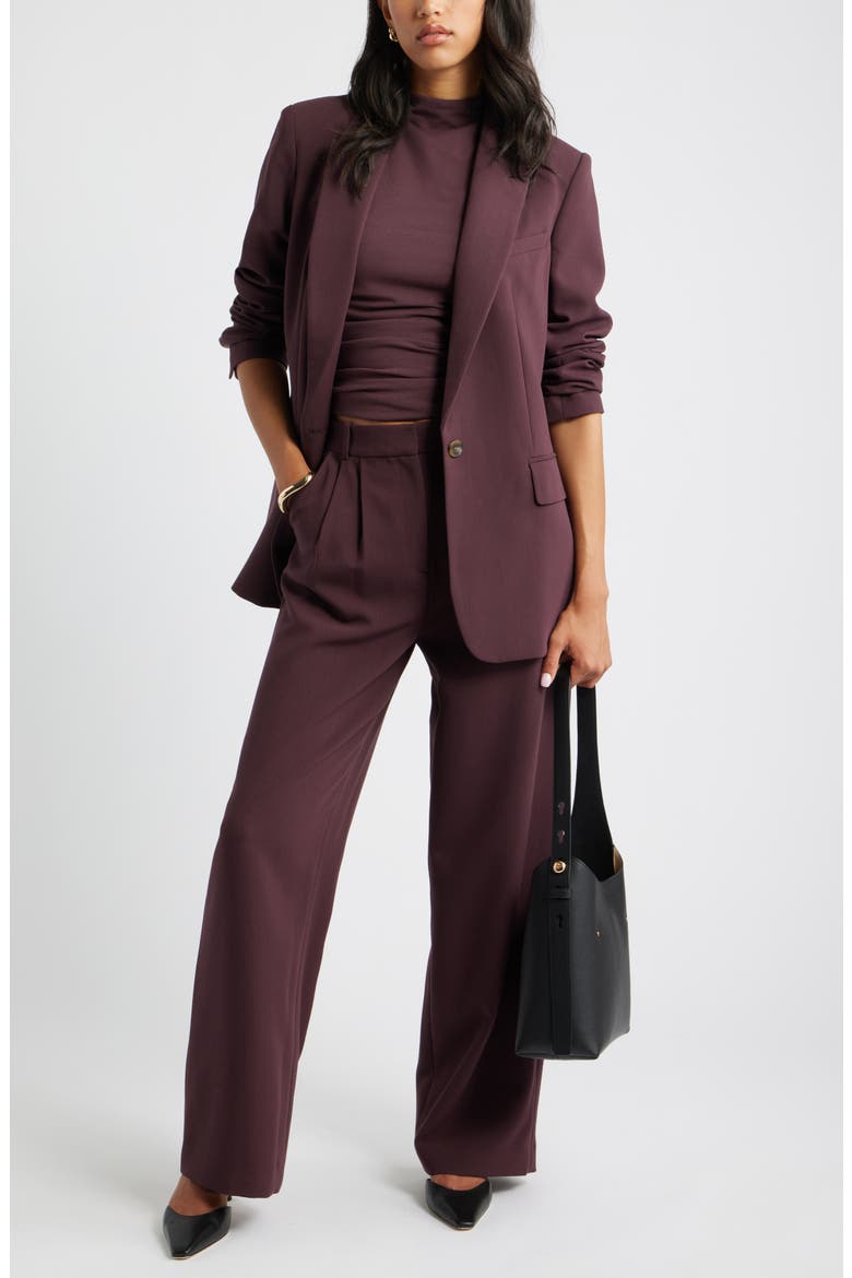 The Icon Relaxed Blazer, Alternate, color, BURGUNDY FUDGE