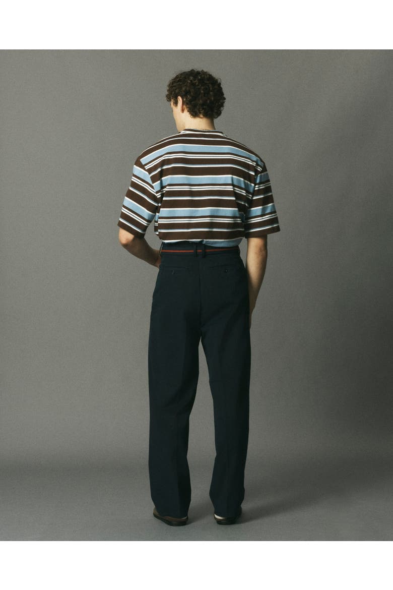 le PÈRE Blue Brown Striped Tommy Tee, Alternate, color, Blue/Brown Stripe