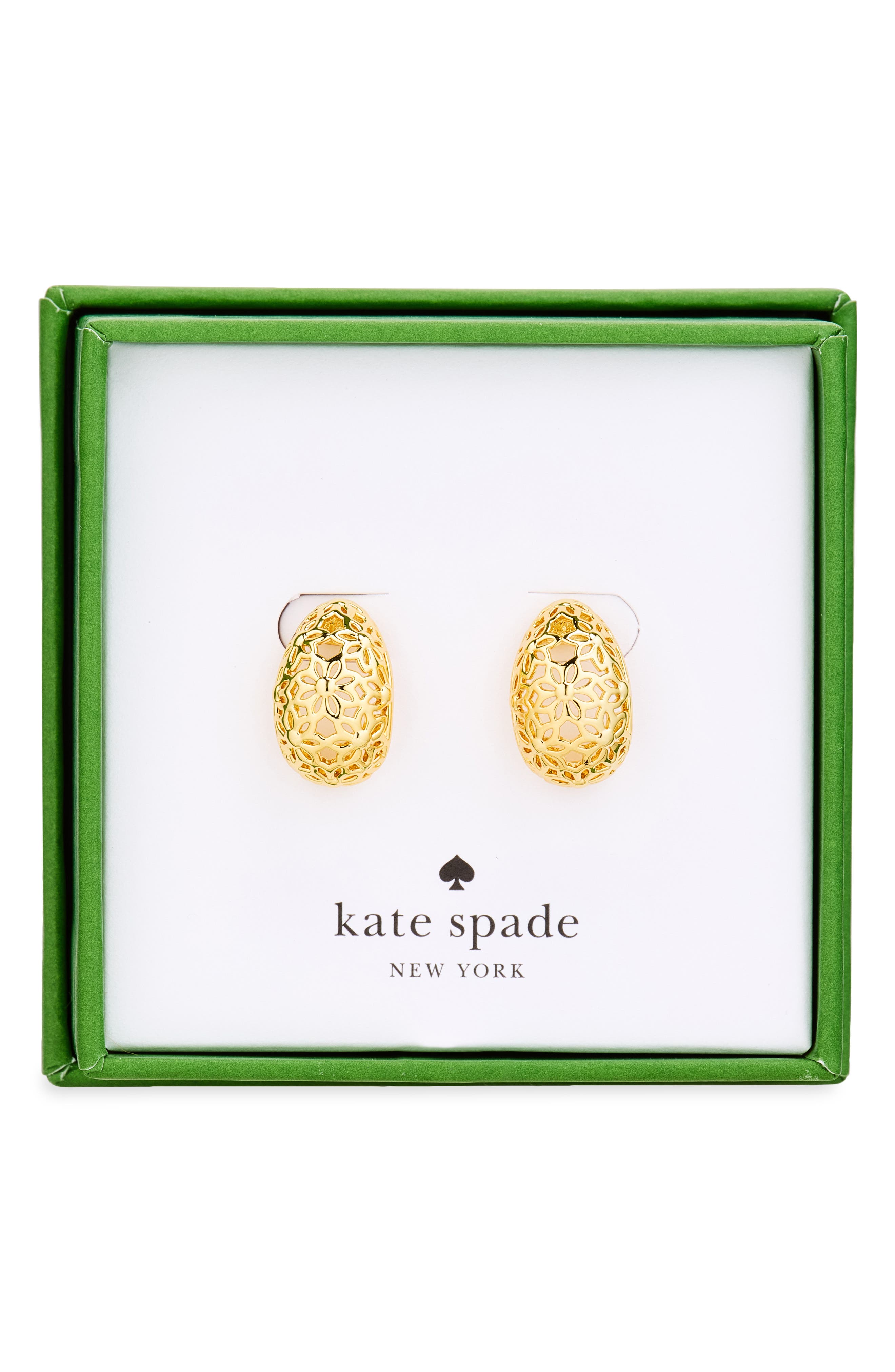 Floral Lace Dome Stud Earrings