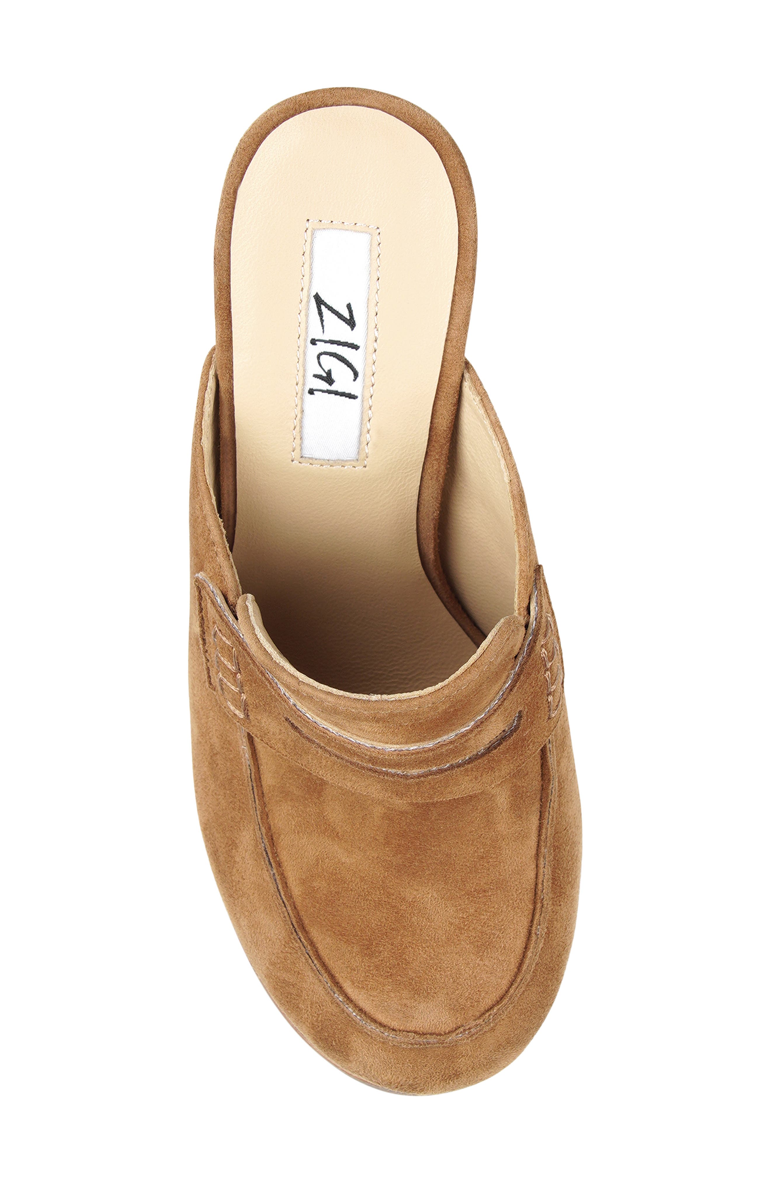 Harlen Platform Penny Loafer Mule, Alternate, color, TAN SUEDE