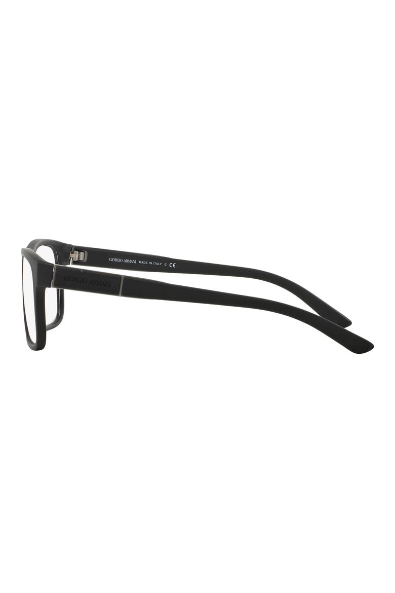 54mm Rectangular Optical Glasses, Alternate, color, RUBBER BLACK