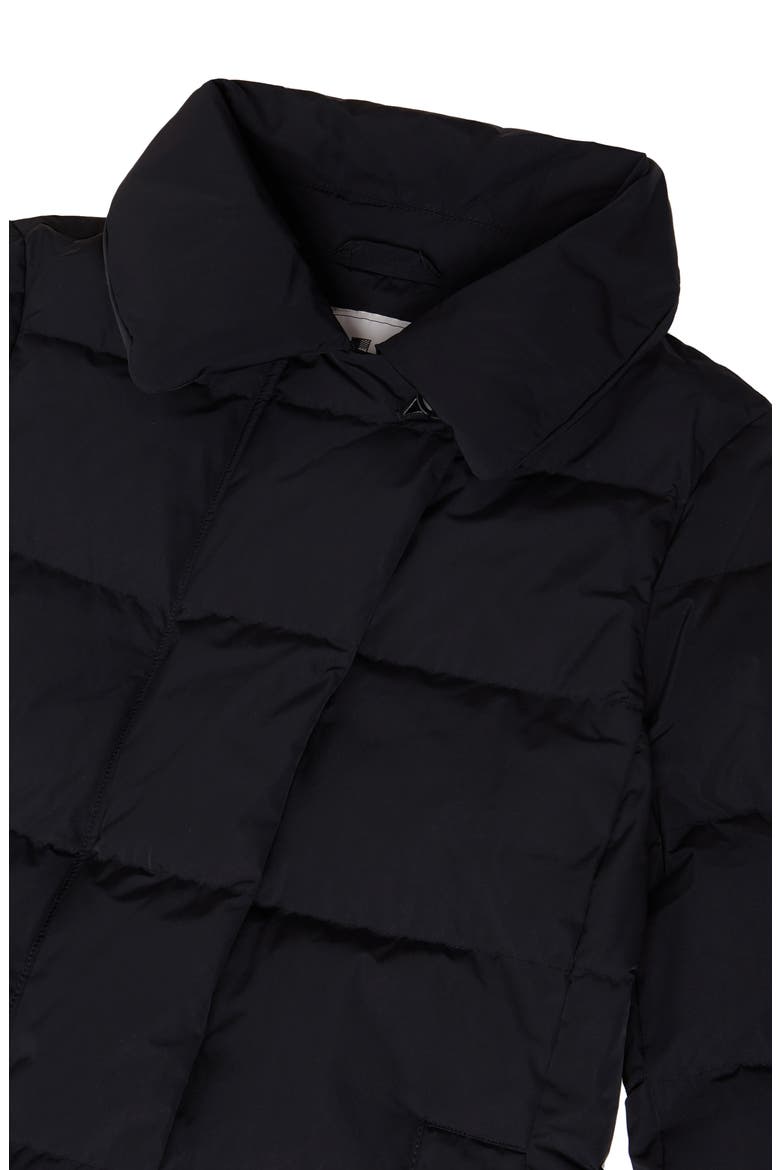 Vail Water Repellent Quilted Down Coat, Alternate, color, BLACK