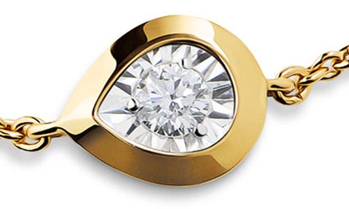 Monica Vinader Lab Grown Diamond Pear Bracelet In Gold