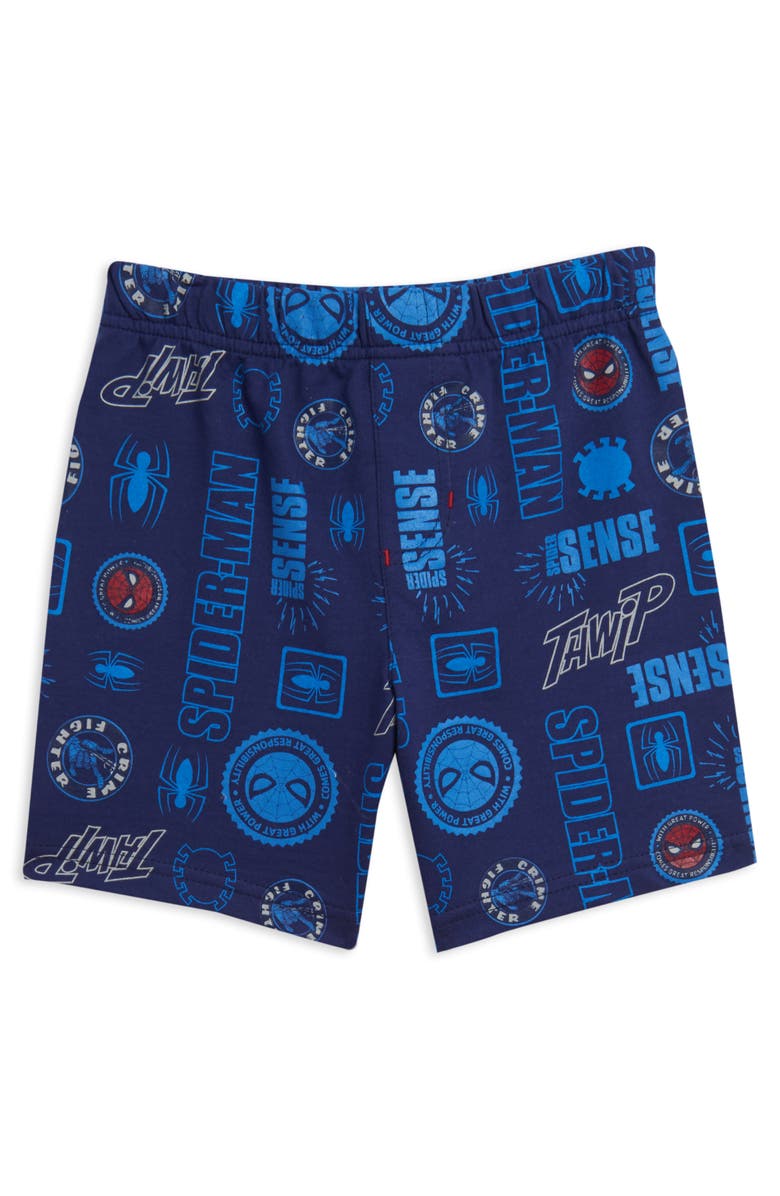 Marvel 2-Piece T-Shirt and Shorts Set, Alternate, color, Spider Man Grey Blue