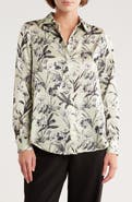 ELIE ELIE TAHARI Floral Long Sleeve Button-Up Shirt