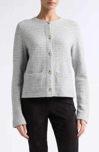 Check Print Knit Jacket