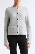 Vince Check Print Knit Jacket