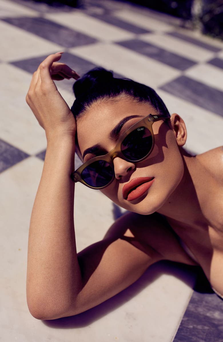 QUAY Australia Starstruck 48mm Cat Eye Sunglasses, Alternate, color, 