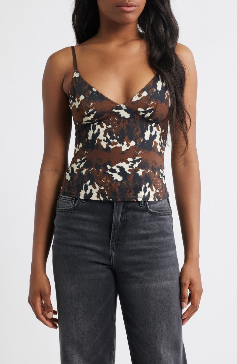 BDG Urban Outfitters Je T’Aime Camisole, Main, color, Brown