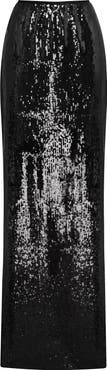 Milla Dramatic fitted sequined maxi skirt