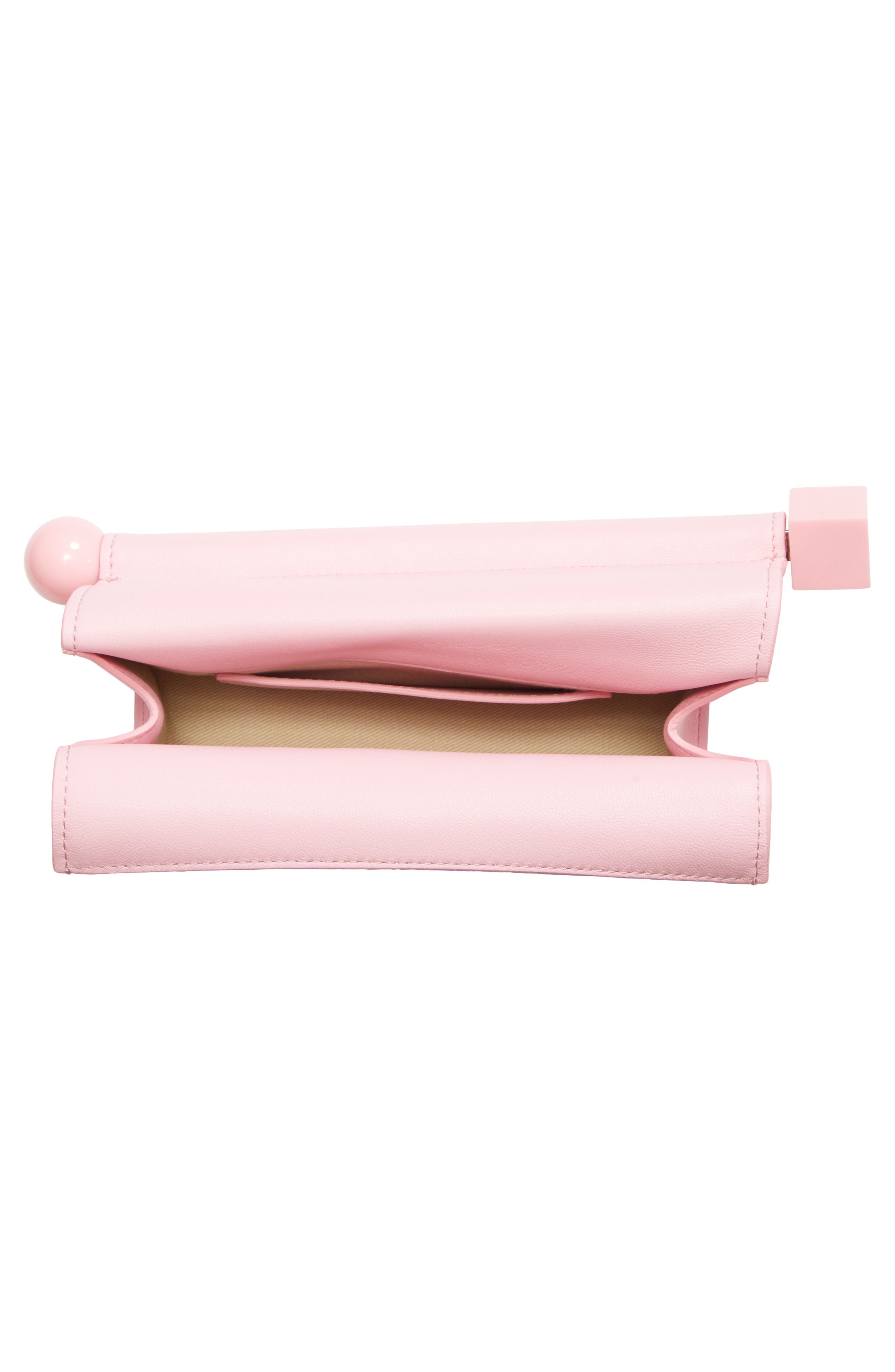 Jacquemus La Petite Pochette Rond Carré Clutch, Alternate, color, Pink 430