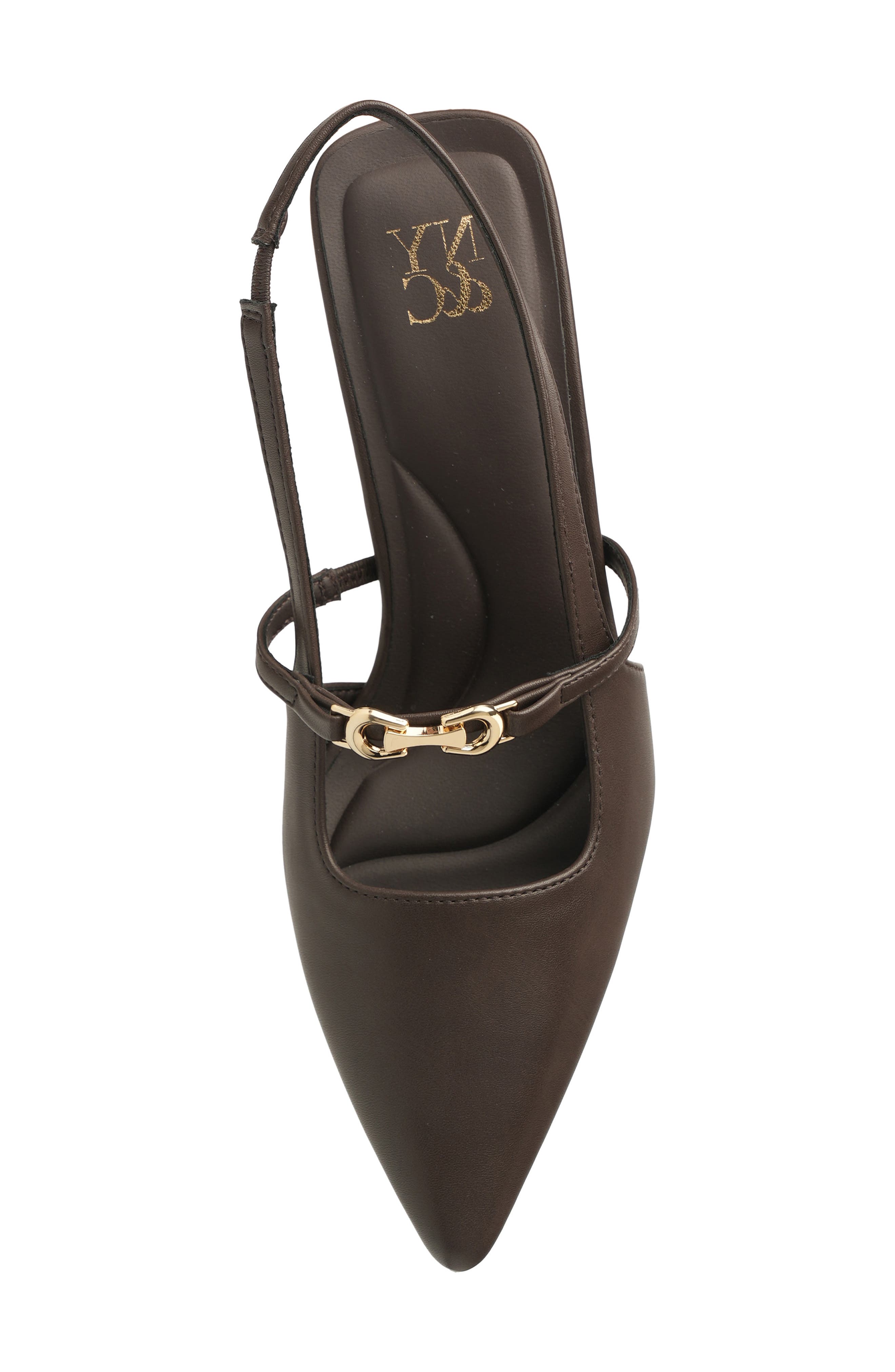 NEW YORK AND COMPANY Cindy Pointed Toe Slingback Pump, Alternate, color, Chocolate