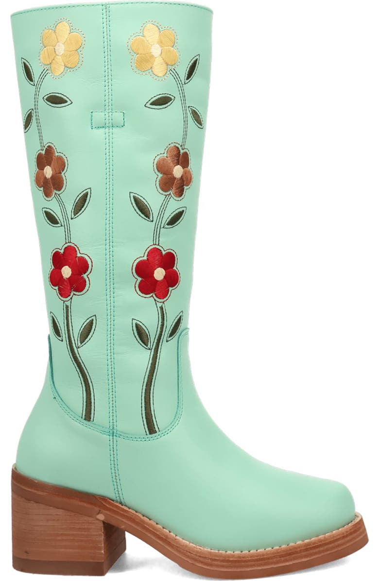 Dingo Bloom Embroidered Boot, Alternate, color, Mint