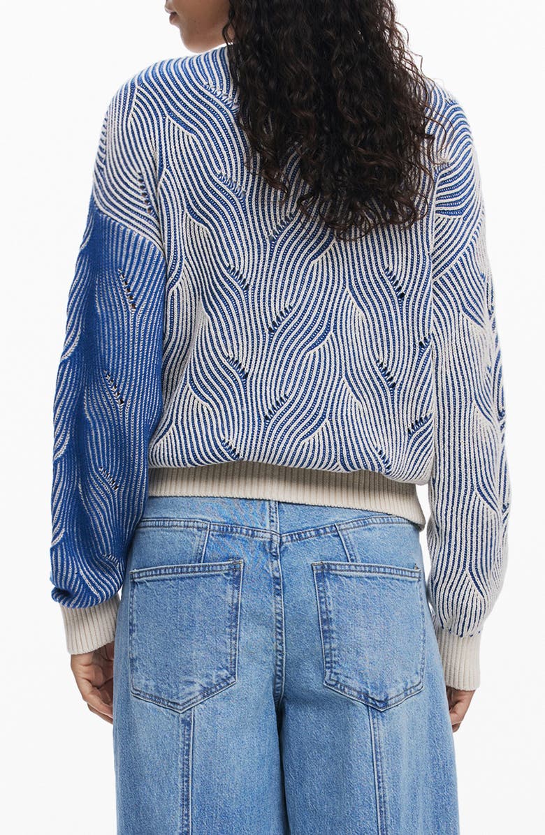 Desigual Mixed Stripe Cardigan, Alternate, color,